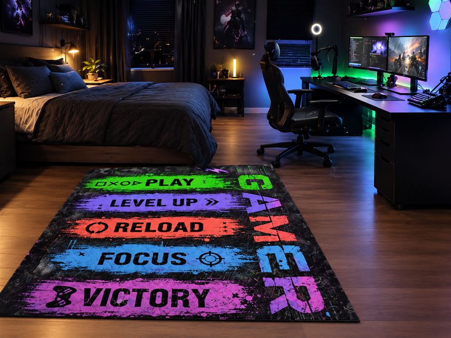 Alfombra decorativa modelo GAMER - línea Teen