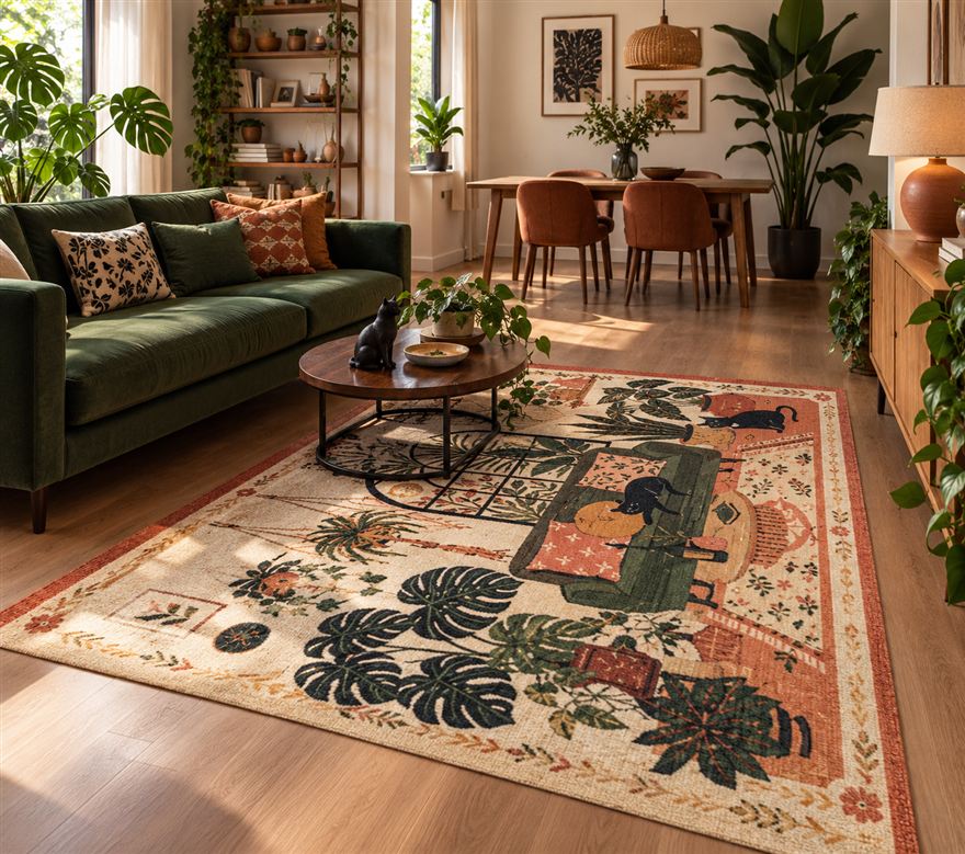 Alfombra decorativa modelo Salem - línea Flowers